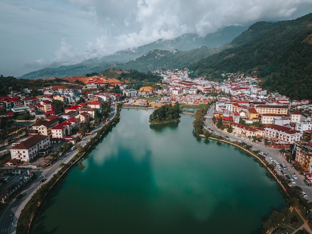 Città della valle di Sapa Vietnam