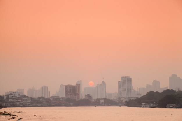 Città di Bangkok mattina.