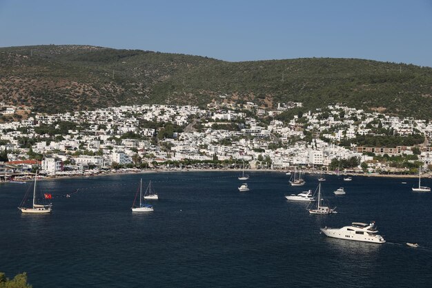 Città di Bodrum nella costa egea della Turchia