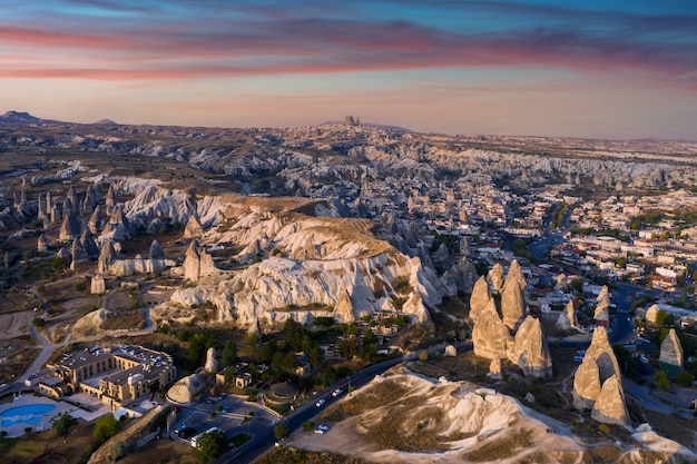 Città di Goreme in Cappadocia, Turchia.