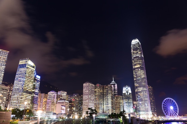 Città di Hong Kong di notte