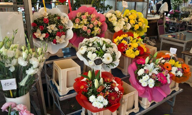 Città di Nizza Fiori sul mercato di strada