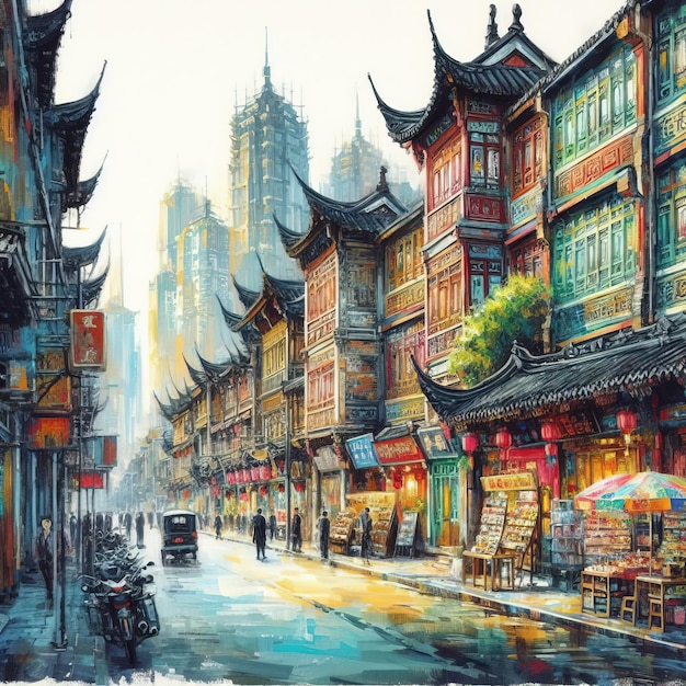 Città di Shanghai in Cina