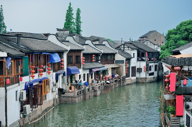 Città di Shanghai Zhujiajiao con edifici storici