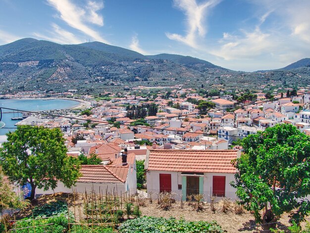 Città di Skopelos nelle Sporadi in Grecia