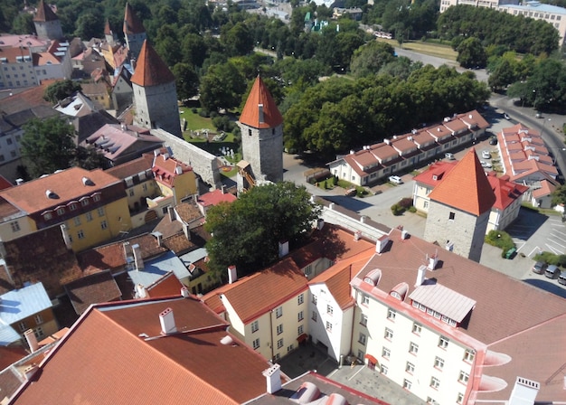 Città di Tallinn e le mura della città vecchia, in Estonia