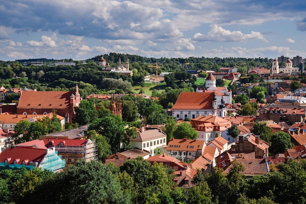 Città di Vilnius dal punto di vista della torre di Gediminas