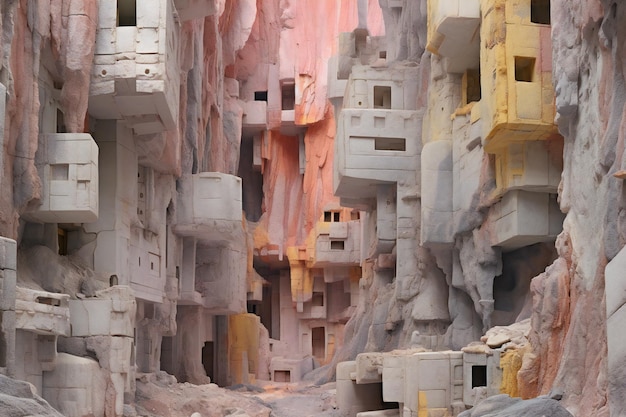 Città grotta fossile in Cappadocia Turchia