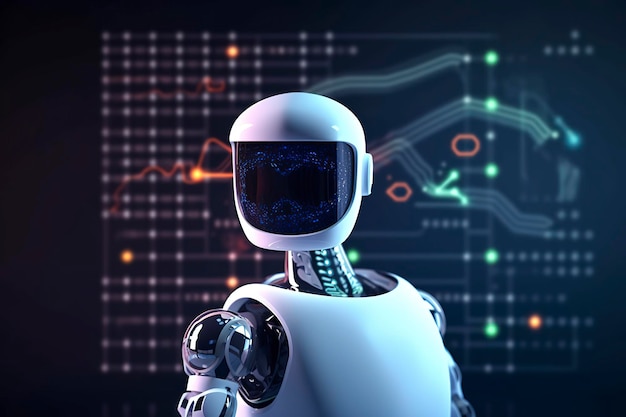 Città intelligente con sistema di robot intelligenza artificiale Chat GPT chatbot AI Chatting con un chatbot intelligente AI o intelligenza artificial sviluppata da Open AI Generate AI
