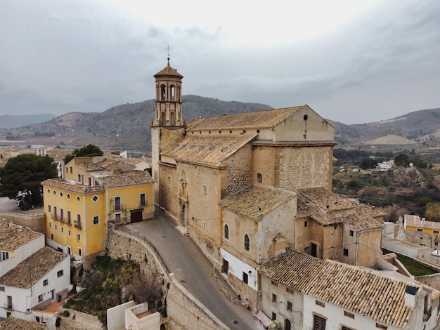 Città medievale di Cehegin nella fotografia aerea di Murcia Spagna