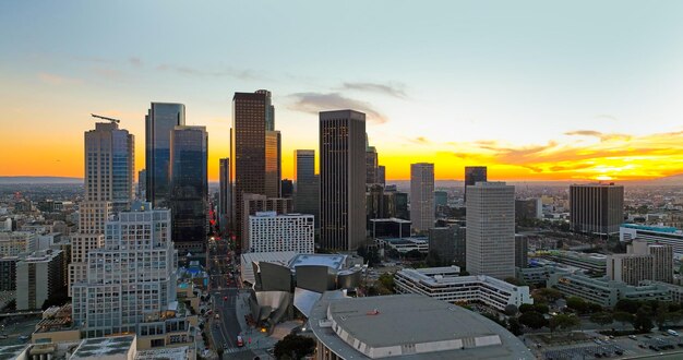 Città panoramica del centro di Los Angeles con il centro di Los Angeles dei grattacieli