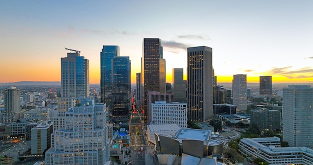 Città panoramica di Los Angeles Orizzonte del centro di Los Angeles Sfondo di Los Angeles Centro di Los Angeles