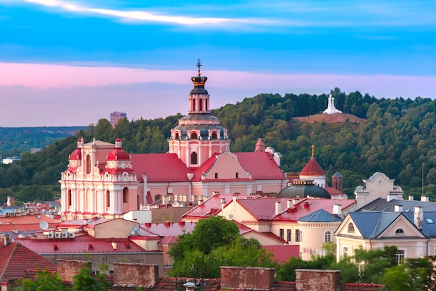 Città vecchia al tramonto, Vilnius, Lituania