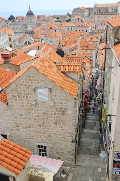 Città vecchia di Dobrovnik in Croazia centro turistico e attrazione anche protetto dall'UNESCO