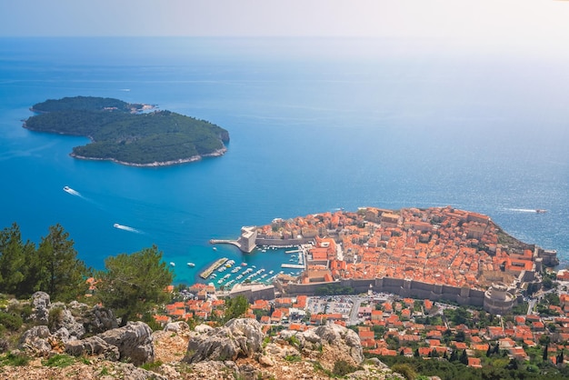 Città Vecchia di Dubrovnik dall'alto