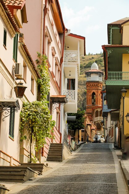 Città vecchia di Tbilisi della capitale della Georgia