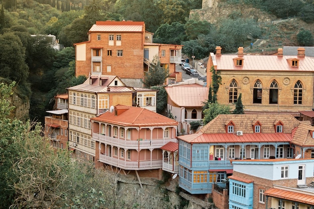 Città vecchia di Tbilisi Georgia, distretto di Abanotubani