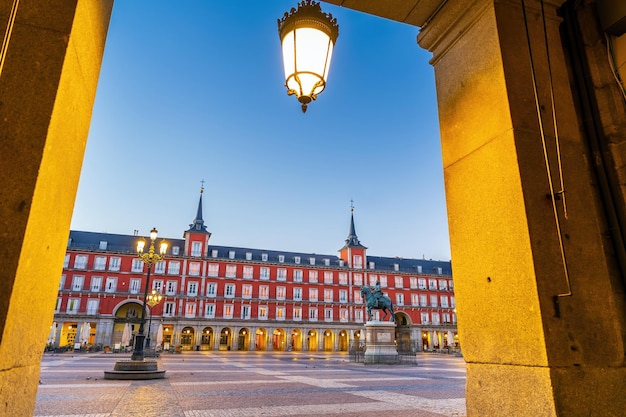 Città vecchia Madrid Plaza Mayor della Spagna