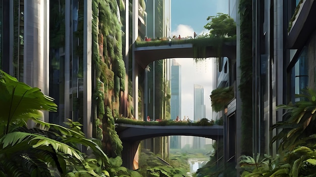 Città verde futuristica