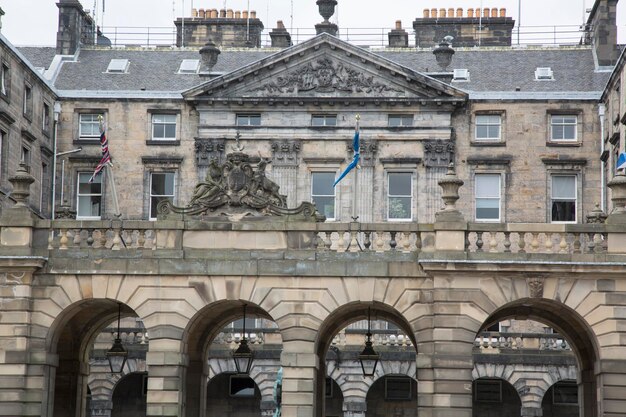 City Chambers su Royal Mile Street, Edimburgo, Scozia, Regno Unito