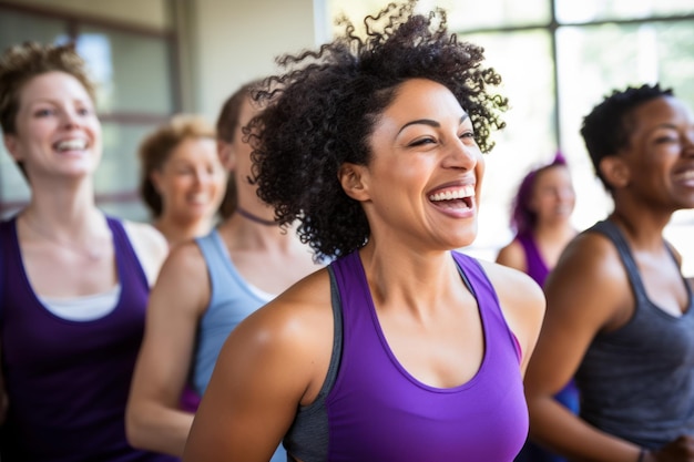 Classe di Zumba vestiti da ridere Maratona sportiva Generate Ai