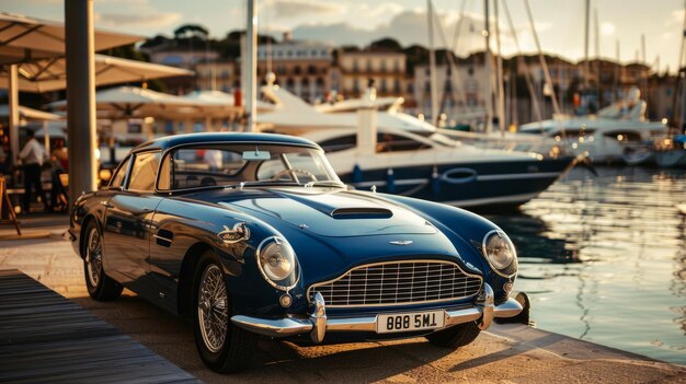 Classic Blue Sports Car alla Marina