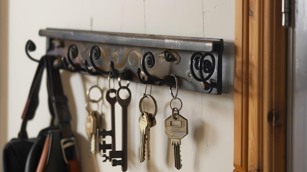 Classic Key Rack in metallo per l'arredamento della casa senza tempo