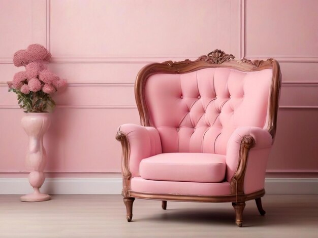 Classic poltrona rosa all'interno