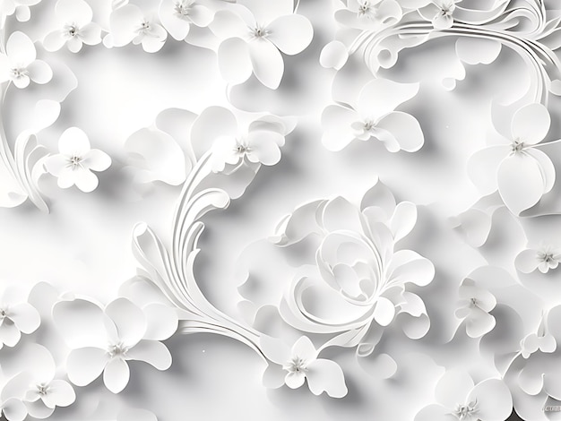 classico fiore bianco e sfondo bianco