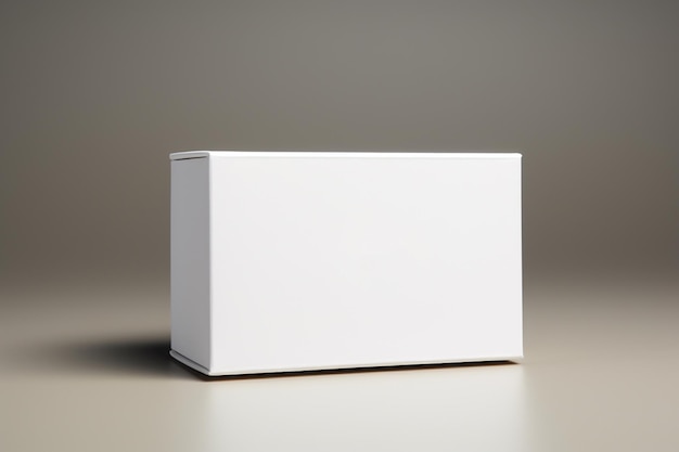 Clean e Minimalistic White Blank Box Packaging Mockup creato con Generative AI