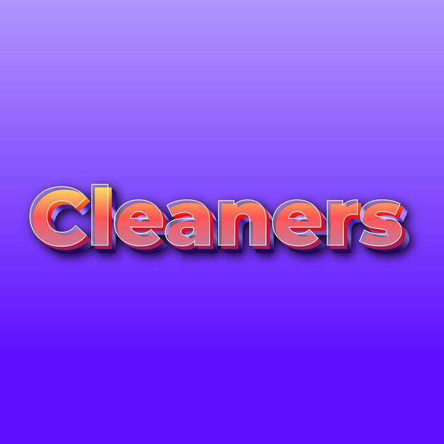 CleanersText effetto JPG foto di carte con sfondo viola sfumato