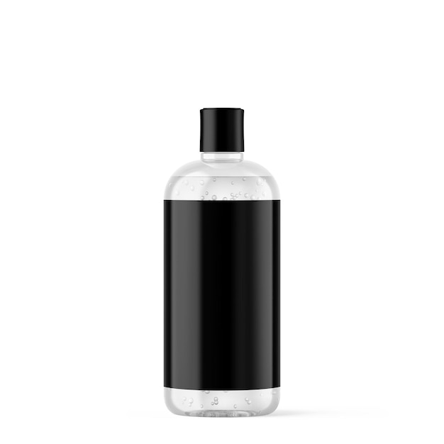 Clear Cosmetic Bottle Mockup Isolato sullo sfondo Rendering 3D