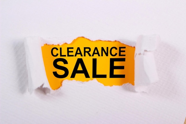 Clearance Venda Marketing motivazionale Parole d'affari Citate Concetto