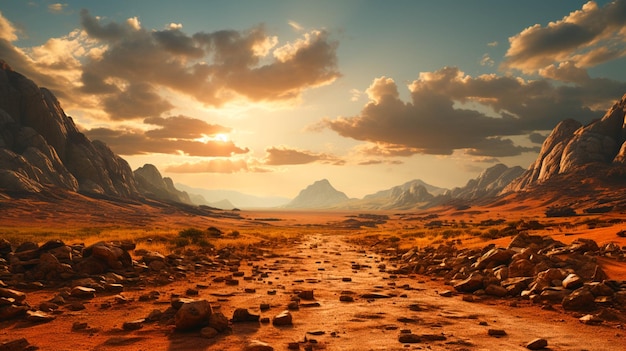 Clima arido terreno estremo calore montagna bellezza nella natura