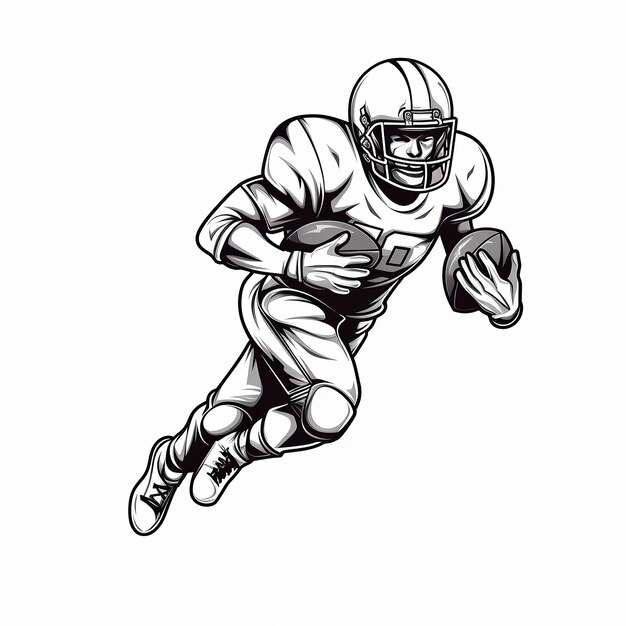 Clip art di un giocatore di football americano