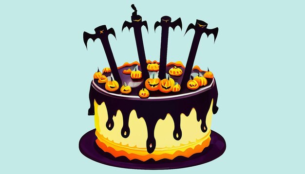 Clipart della torta di Halloween