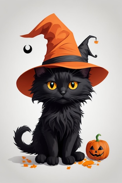 clipart di gatti di Halloween con foto gratis