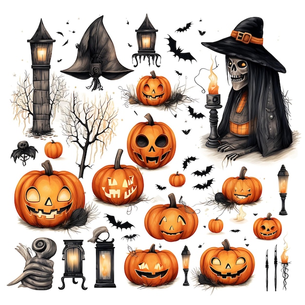 Clipart di sublimazione di Halloween AIGenerata