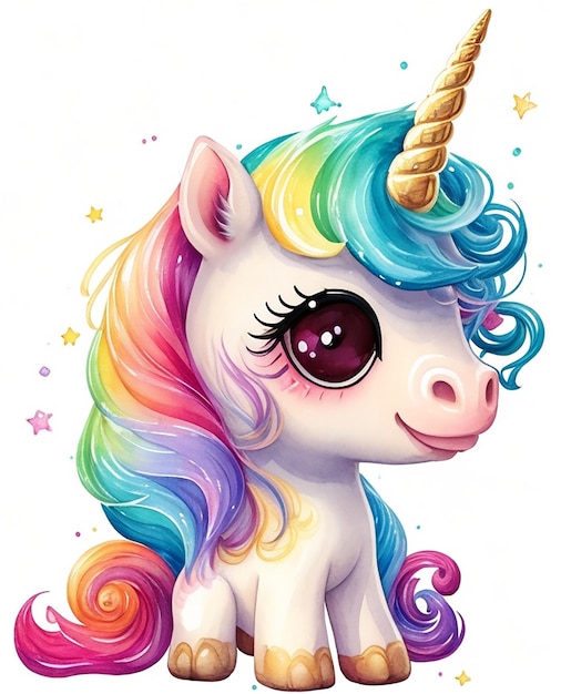 Clipart di unicorno dell'acquerello