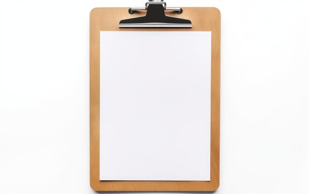 Clipboard su sfondo bianco