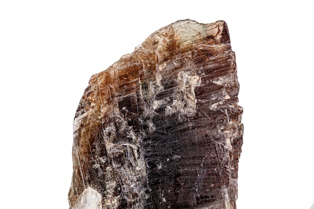 Cloruro di quarzo di pietra minerale macro su sfondo bianco