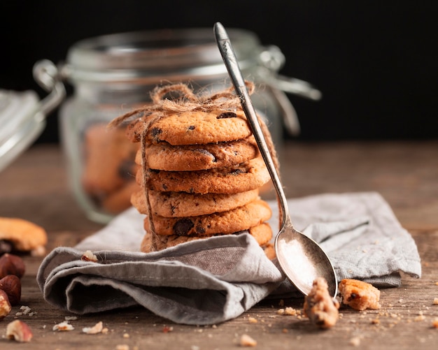 Close-up biscotti al cioccolato