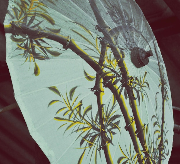 Close-up del disegno sull'ombrello