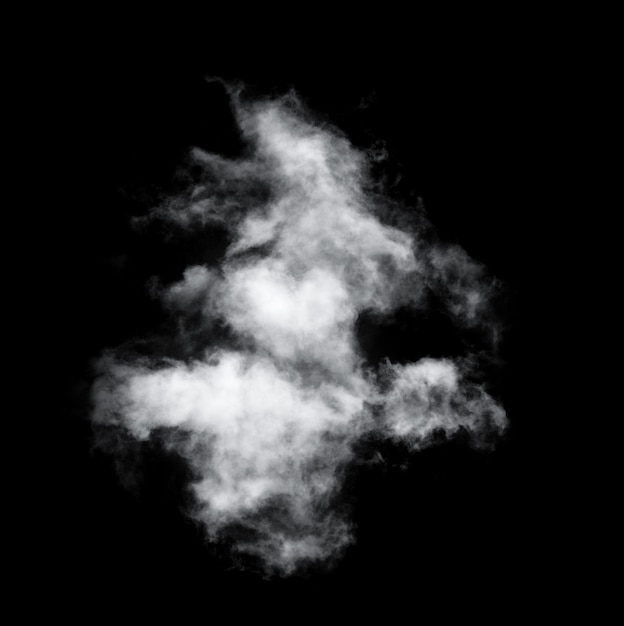 Close-up del fumo su sfondo nero