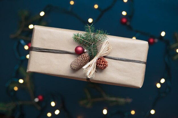 Close-up del regalo di Natale