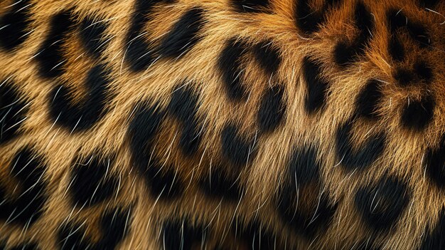 Close up della consistenza della pelliccia di leopardo sfondo astratto