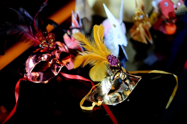 Close-up della maschera del Mardi Gras