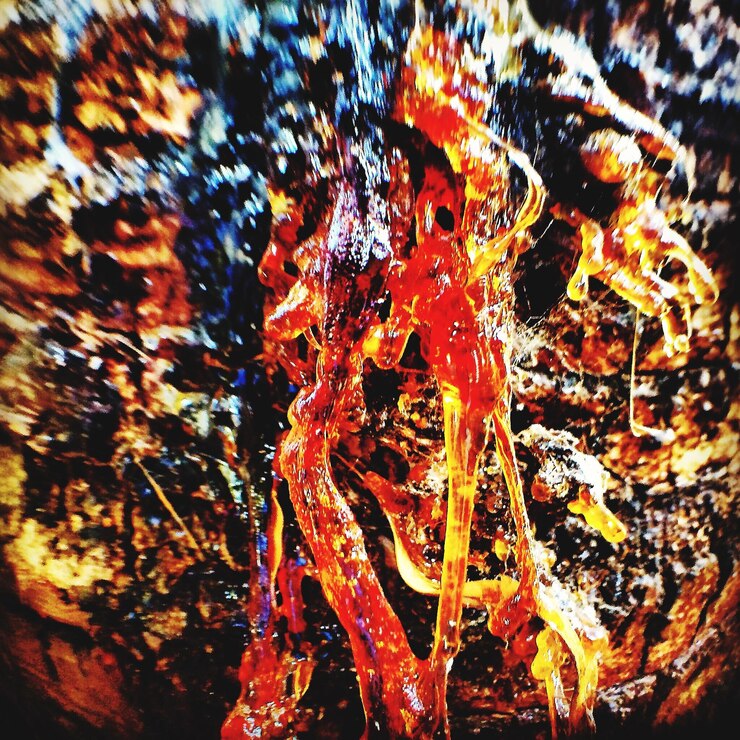 Foto close-up della parete arancione