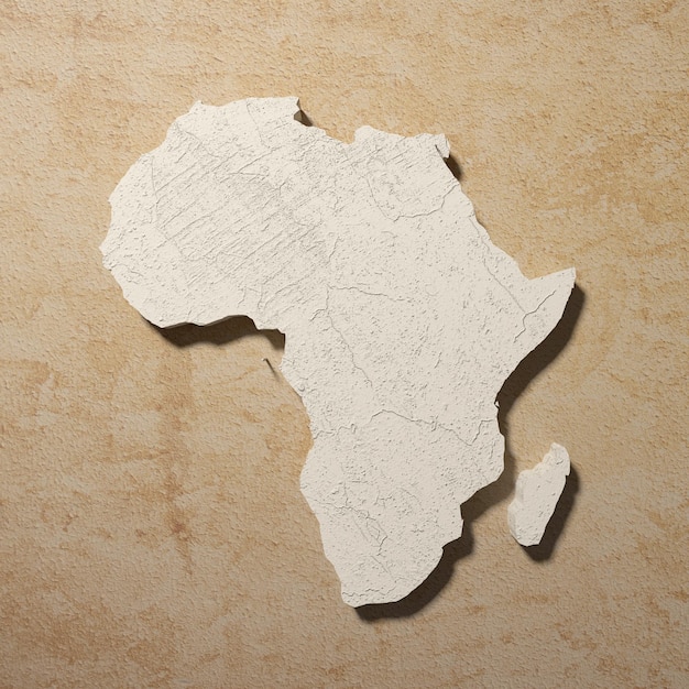 Close-up della pittura del continente africano sulla parete