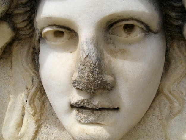 Close-up della statua